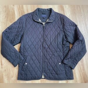 Lands’ End black quilted jacket lightweight large